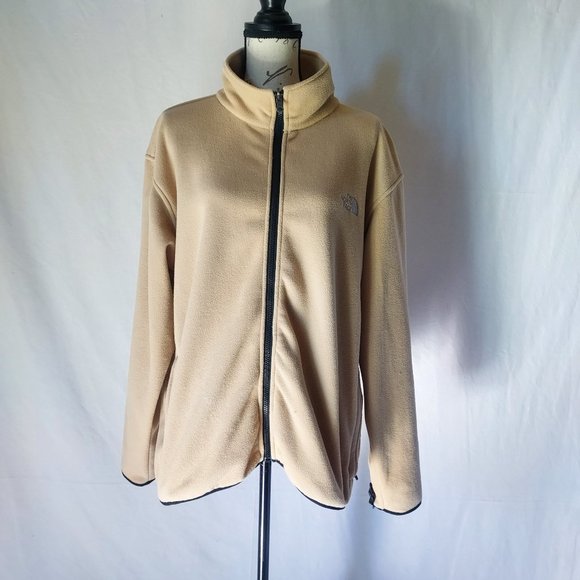 The North Face Jackets & Blazers - The North Face Fleece Jacket Full-Zip Zip-Pocket Mock Neck Cream Women Sz.L